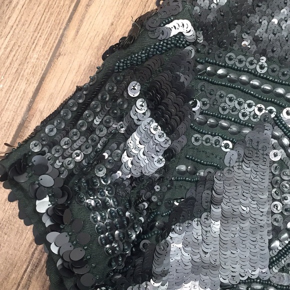 Zara Turquoise Sequin Shirt - Medium - Picture 4 of 7